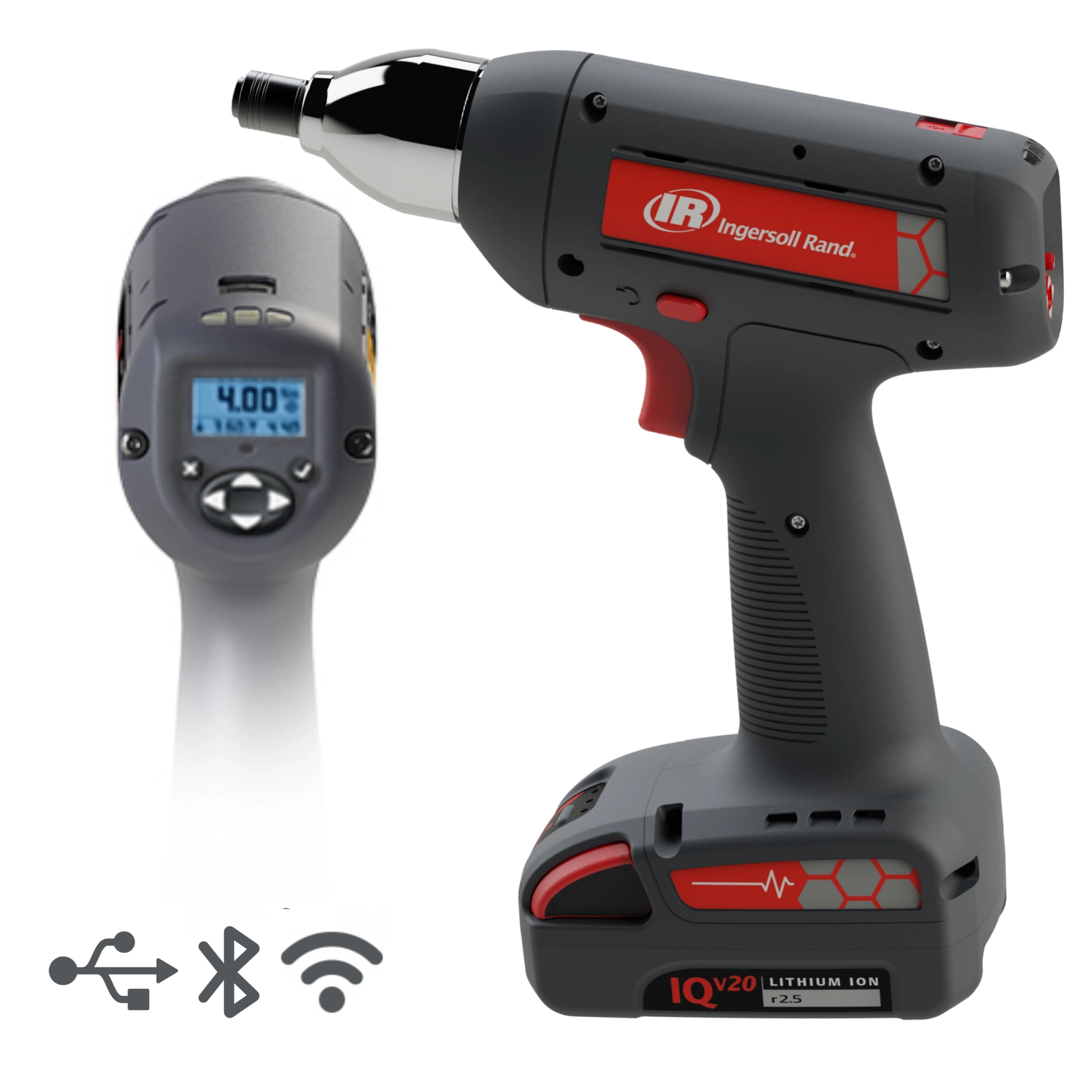 Ingersoll Rand QXXD QX Connect cordless precision pistol tool with display