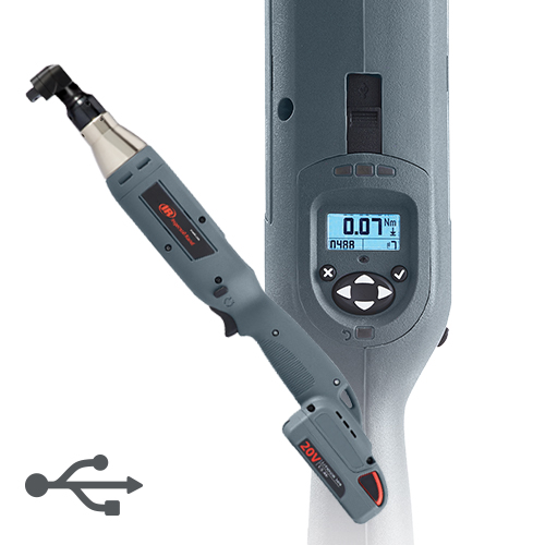 Ingersoll Rand QXFD 20 V batteridriven precisions-vinkelmutterdragare med display (QX Series, USB)